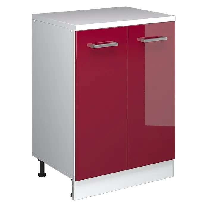 Küchenschrank für Dachschrägen R-Line 60 cm Rot Hochglanz Art.-Nr. 61776 - 