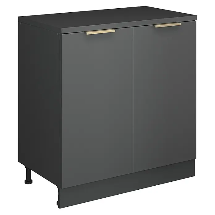 Küchenschrank für Dachschrägen R-Line 80 cm Anthrazit-Gold Art.-Nr. 61784 - 