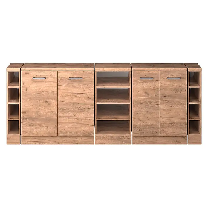 Küchenschrank für Dachschrägen R-Line 210 cm Goldkraft Eiche Art.-Nr. 60027 - 