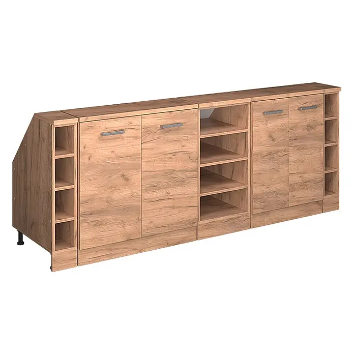Küchenschrank für Dachschrägen R-Line 210 cm Goldkraft Eiche Art.-Nr. 60027 - 