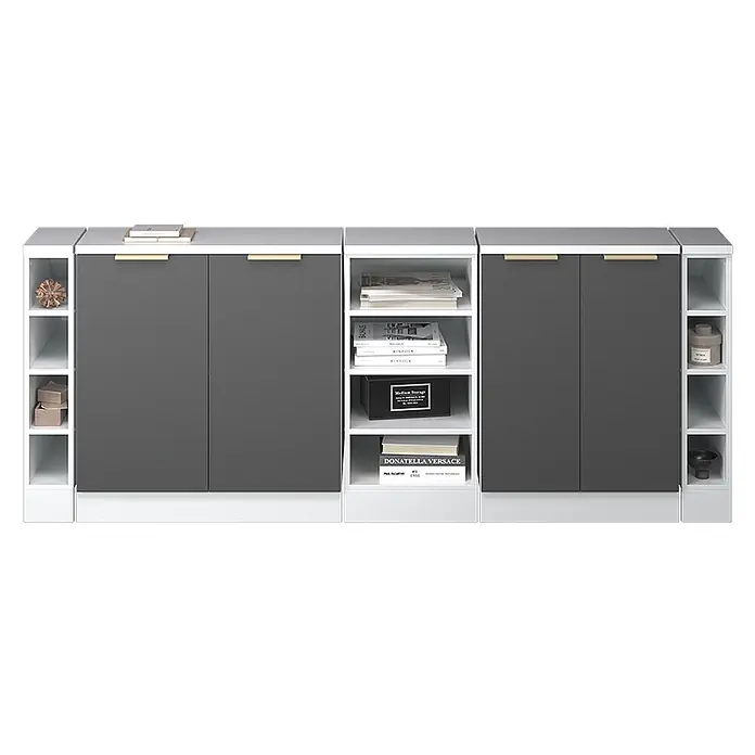 Küchenschrank für Dachschrägen R-Line 210 cm Anthrazit-Gold Art.-Nr. 60657 - 