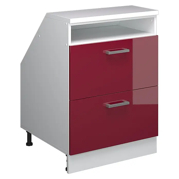 Küchenschrank für Dachschrägen R-Line 60 cm Rot Hochglanz Art.-Nr. 59995 - 