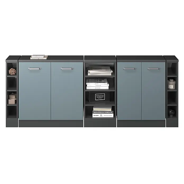 Küchenschrank für Dachschrägen R-Line 210 cm Blau-Grau Art.-Nr. 60490 - 