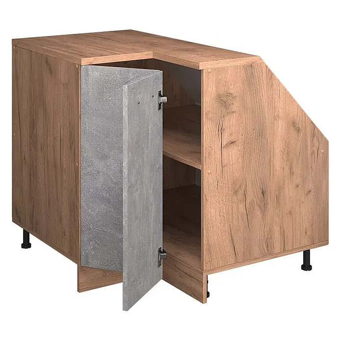 Küchenschrank für Dachschrägen R-Line 75.6 cm Beton Art.-Nr. 60009 - 