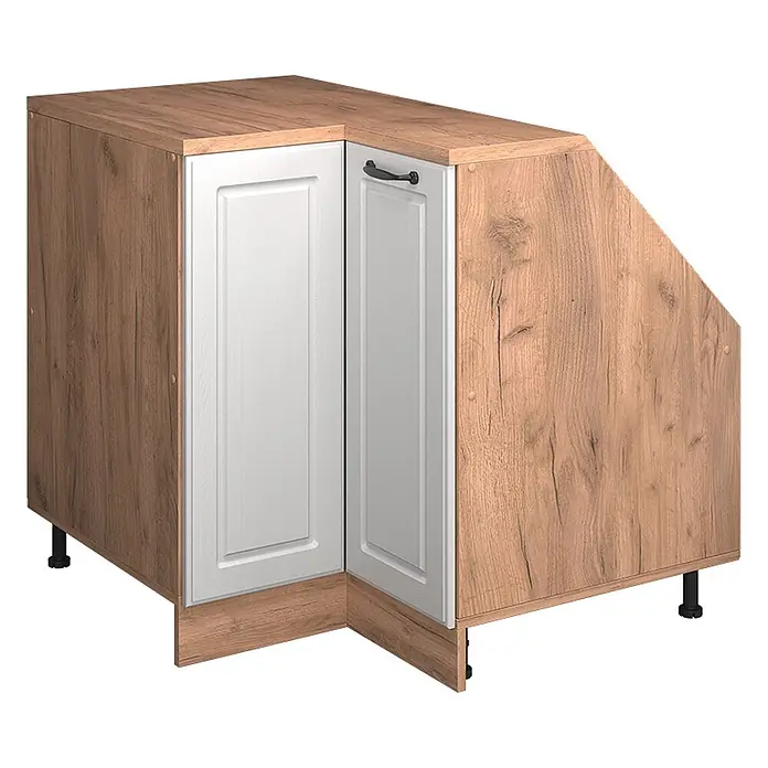 Küchenschrank für Dachschrägen R-Line 75.6 cm Weiß Landhaus Art.-Nr. 60324 - 