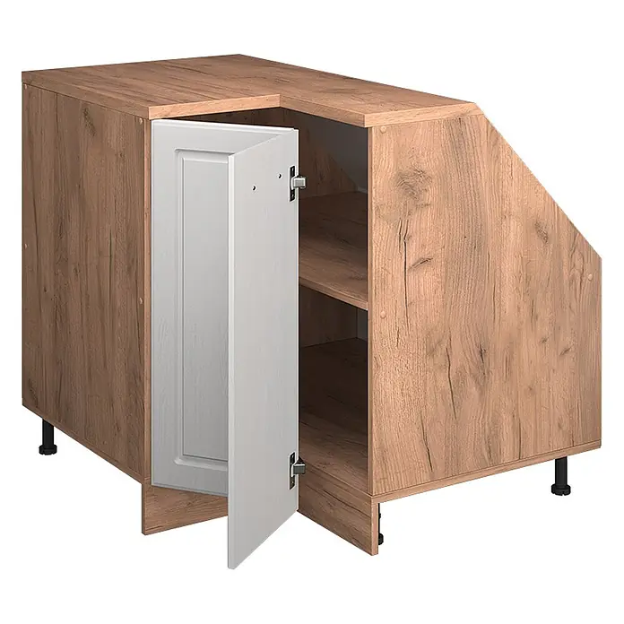 Küchenschrank für Dachschrägen R-Line 75.6 cm Weiß Landhaus Art.-Nr. 60324 - 