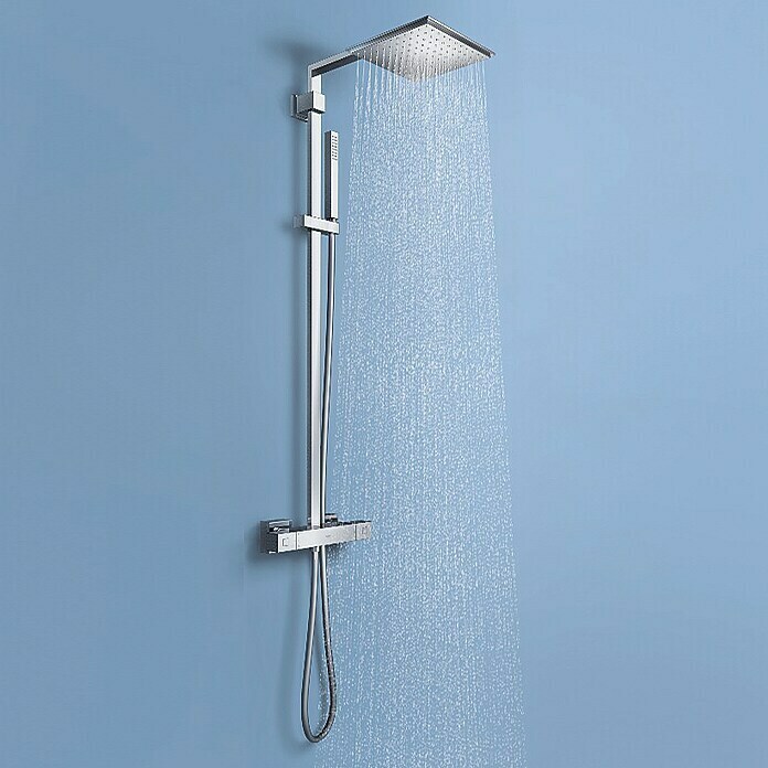 Grohe Duschsystem Euphoria Cube XXLMit Thermostatarmatur, Lochabstand: 100,5 cm, Anzahl Strahlarten: 1 Stk., Chrom Unknown