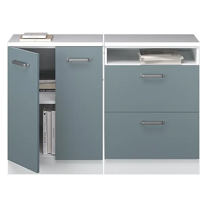 Küchenschrank für Dachschrägen R-Line 120 cm Blau-Grau Art.-Nr. 60134 - 
