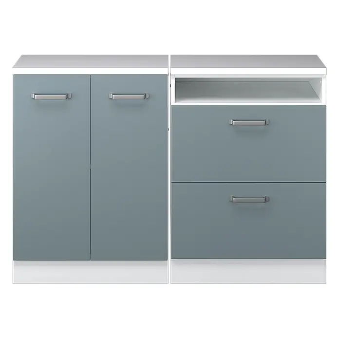 Küchenschrank für Dachschrägen R-Line 120 cm Blau-Grau Art.-Nr. 60134 - 