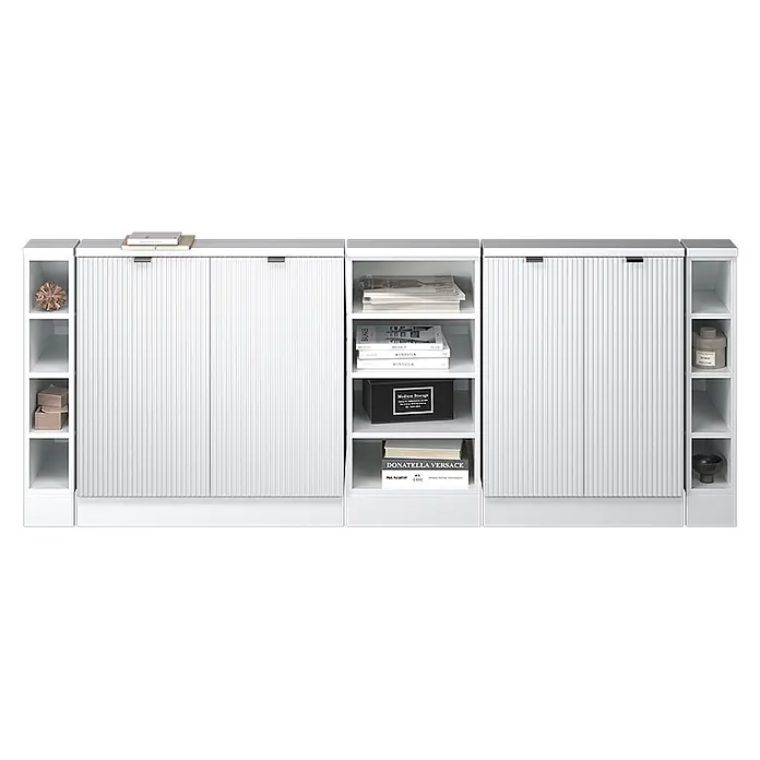 Küchenschrank für Dachschrägen R-Line 210 cm Weiß Riffel Art.-Nr. 60616 - 