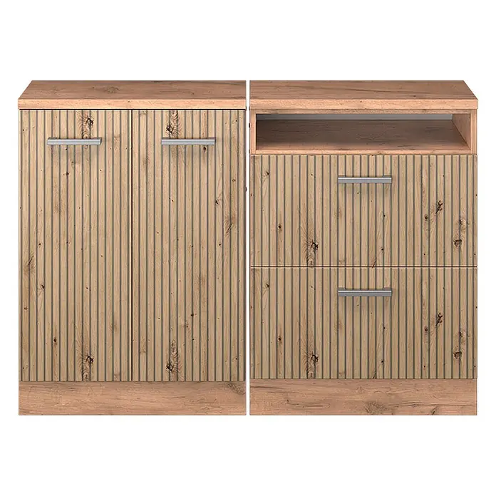 Küchenschrank für Dachschrägen R-Line 120 cm Artisan-Eiche Art.-Nr. 60367 - 