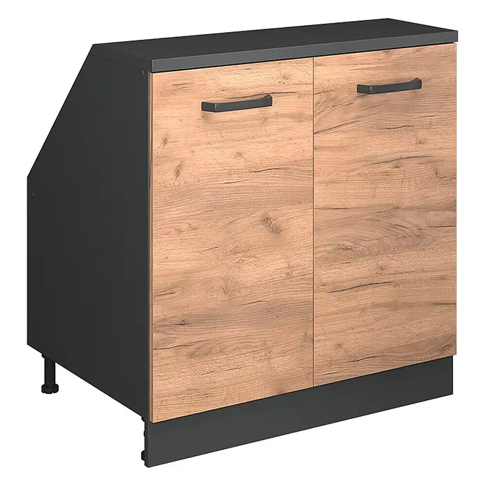 Küchenschrank für Dachschrägen R-Line 80 cm Goldkraft Eiche Art.-Nr. 60080 - 