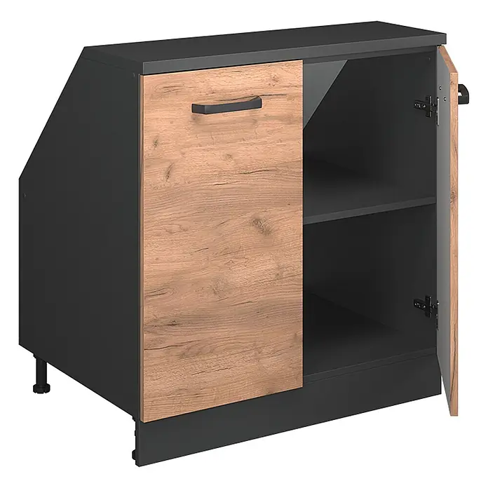 Küchenschrank für Dachschrägen R-Line 80 cm Goldkraft Eiche Art.-Nr. 60080 - 