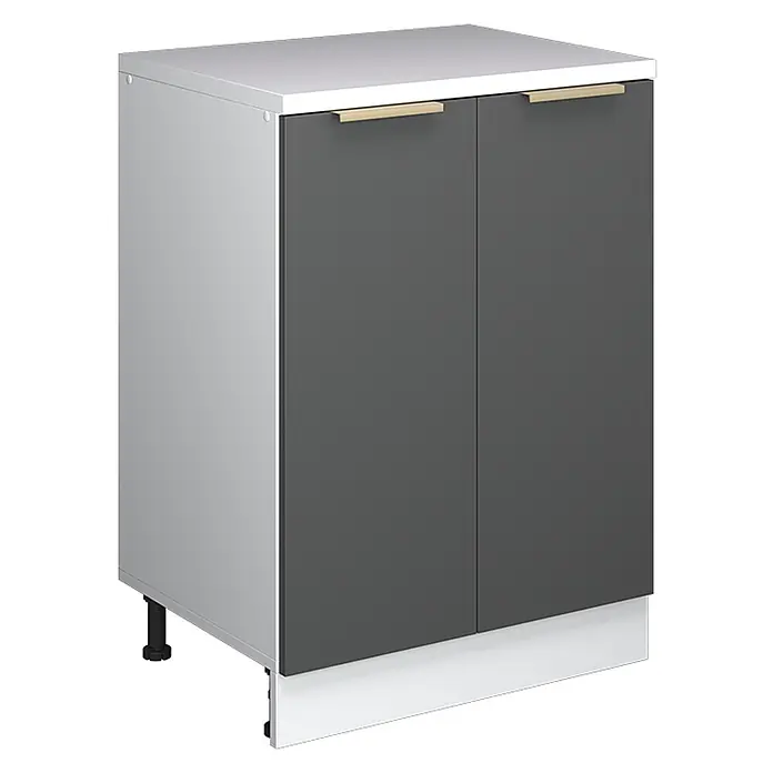 Küchenschrank für Dachschrägen R-Line 60 cm Anthrazit-Gold Art.-Nr. 61769 - 