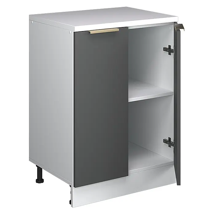 Küchenschrank für Dachschrägen R-Line 60 cm Anthrazit-Gold Art.-Nr. 61769 - 