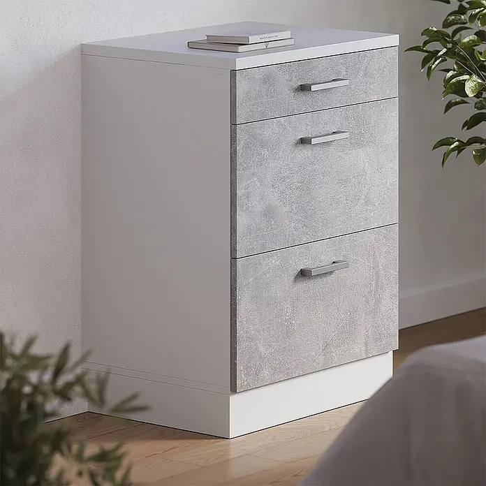 Küchenschrank für Dachschrägen R-Line 60 cm Beton Art.-Nr. 61728 - 