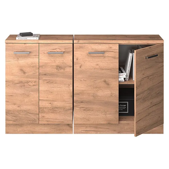 Küchenschrank für Dachschrägen R-Line 140 cm Goldkraft Eiche Art.-Nr. 60137 - 