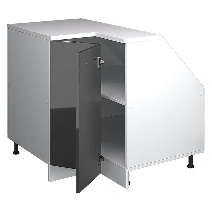 Vicco Eck-Küchenschrank für Dachschrägen R-Line, Anthrazit HGL, 75.6 cm - 
