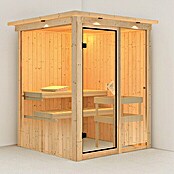 Karibu Systemsauna Norin (Mit Sauna Bio-Ofen 9 kW inkl. Steuerung Easy, Ohne Dachkranz, 151 x 151 x 198 cm)