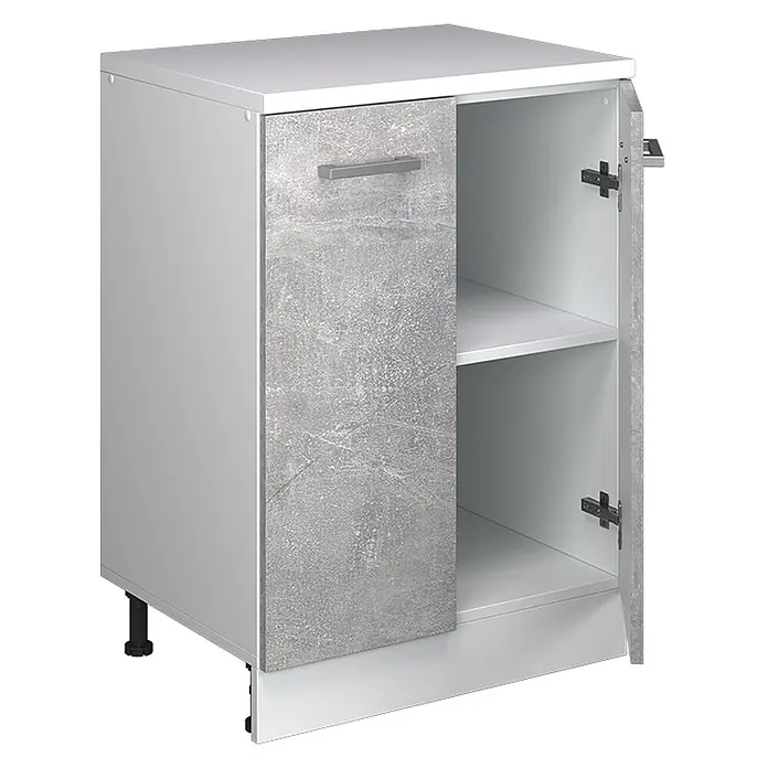 Küchenschrank für Dachschrägen R-Line 60 cm Beton Art.-Nr. 61773 - 