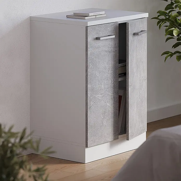 Küchenschrank für Dachschrägen R-Line 60 cm Beton Art.-Nr. 61773 - 