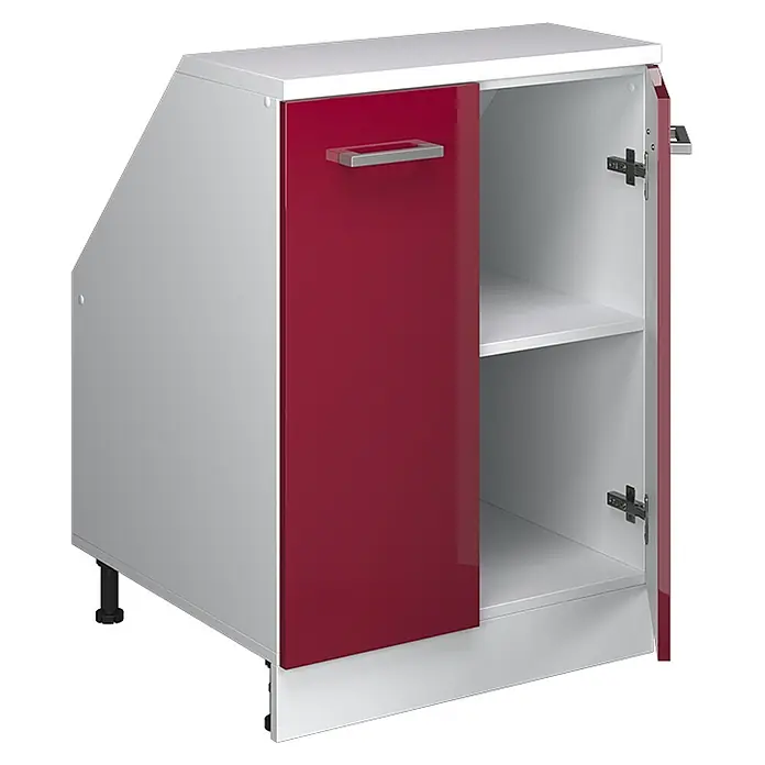 Küchenschrank für Dachschrägen R-Line 60 cm Rot Hochglanz Art.-Nr. 60466 - 