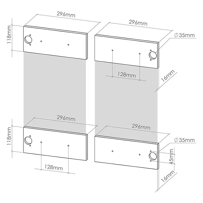 Küchenfront R-Line 59.2 cm Beton Art.-Nr. 37390 - 