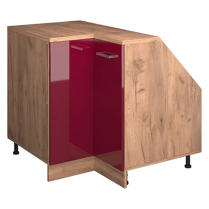 Küchenschrank für Dachschrägen R-Line 75.6 cm Rot Hochglanz Art.-Nr. 60241 - 
