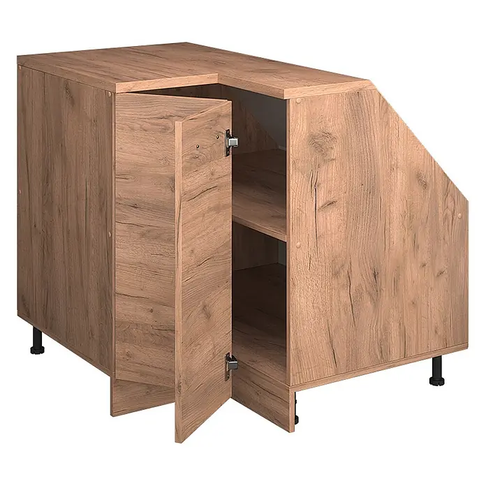 Vicco Eck-Küchenschrank für Dachschrägen R-Line, Goldkraft Eiche, 75.6 cm - 