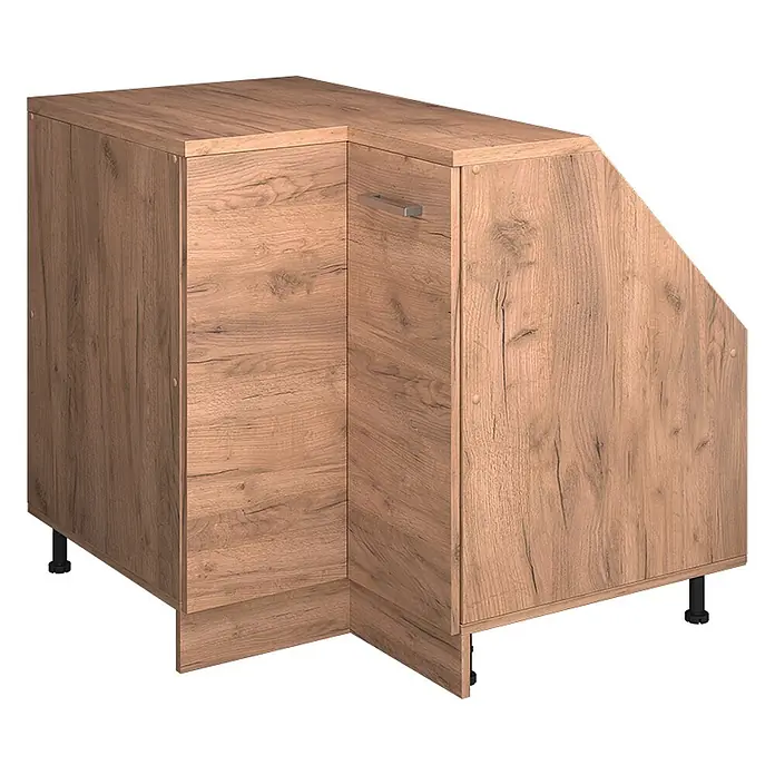 Vicco Eck-Küchenschrank für Dachschrägen R-Line, Goldkraft Eiche, 75.6 cm - 