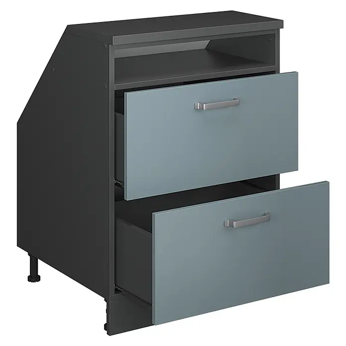 Küchenschrank für Dachschrägen R-Line 60 cm Blau-Grau Art.-Nr. 60383 - 