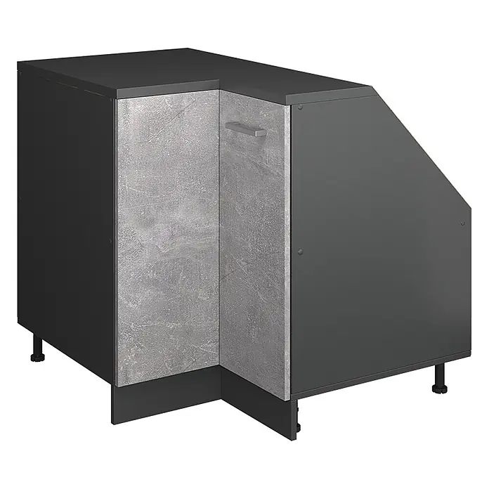 Küchenschrank für Dachschrägen R-Line 75.6 cm Beton Art.-Nr. 60435 - 