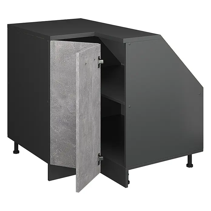 Küchenschrank für Dachschrägen R-Line 75.6 cm Beton Art.-Nr. 60435 - 