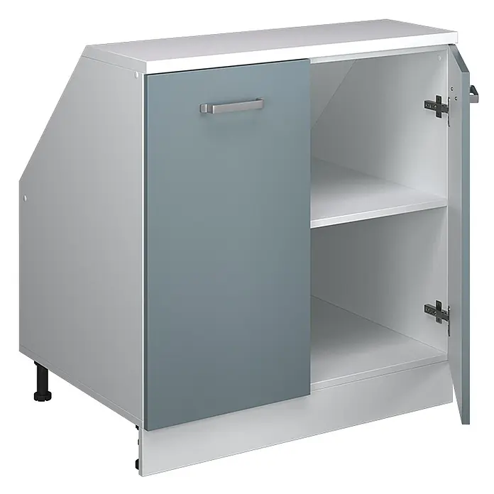 Küchenschrank für Dachschrägen R-Line 80 cm Blau-Grau Art.-Nr. 60434 - 