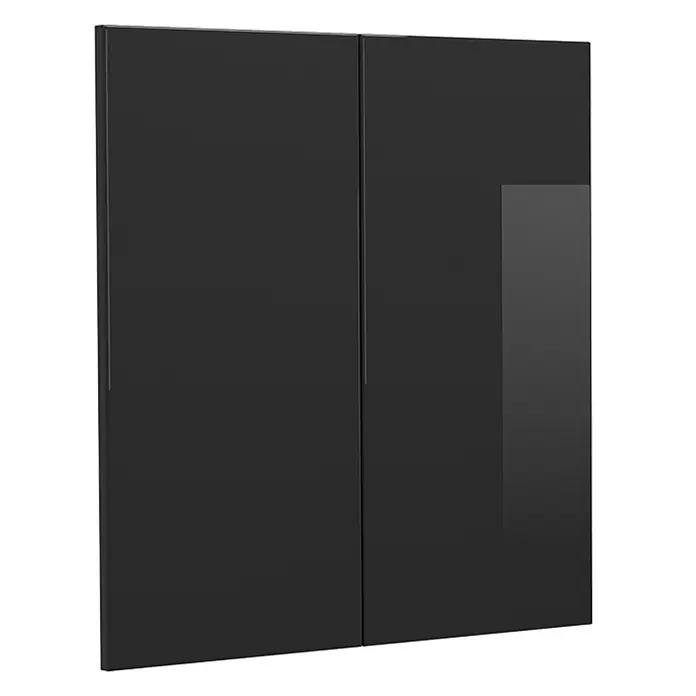 Küchenfront R-Line 59.2 cm Schwarz Hochglanz Art.-Nr. 40906 - 