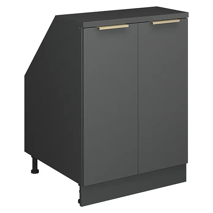 Küchenschrank für Dachschrägen R-Line 60 cm Anthrazit-Gold Art.-Nr. 60665 - 