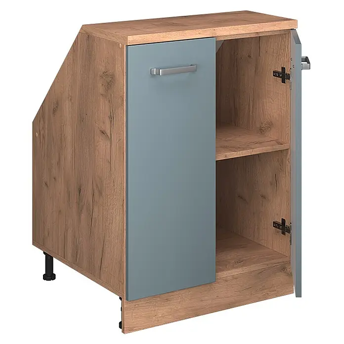 Küchenschrank für Dachschrägen R-Line 60 cm Blau-Grau Art.-Nr. 59962 - 