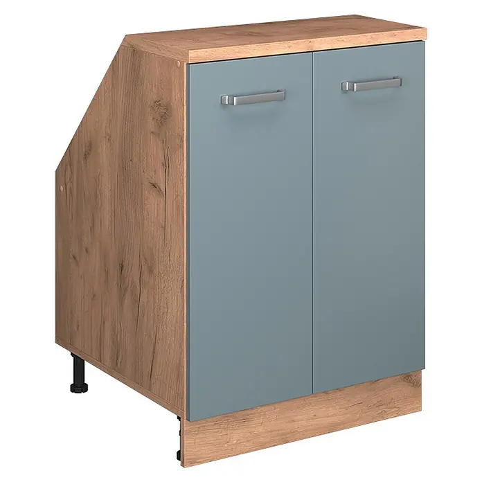Küchenschrank für Dachschrägen R-Line 60 cm Blau-Grau Art.-Nr. 59962 - 