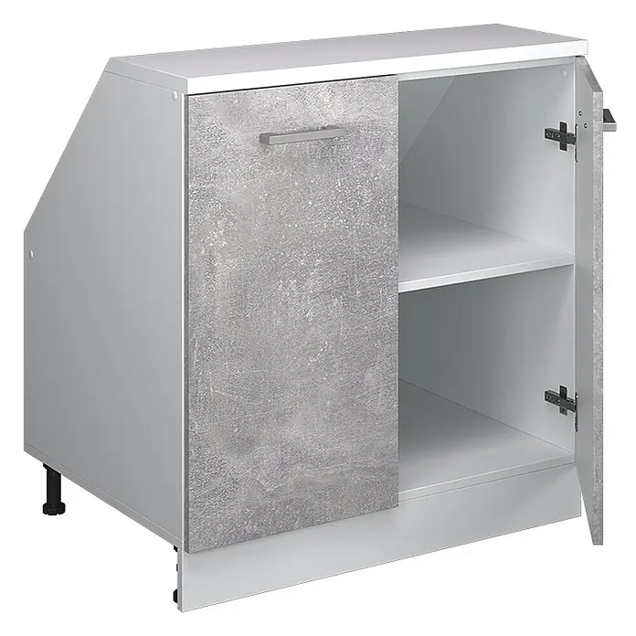 Küchenschrank für Dachschrägen R-Line 80 cm Beton Art.-Nr. 60508 - 