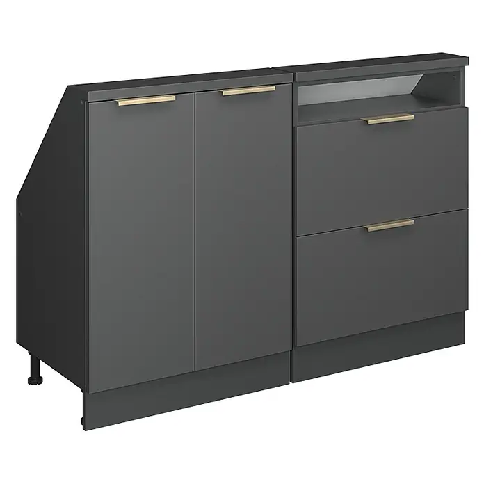 Küchenschrank für Dachschrägen R-Line 120 cm Anthrazit-Gold Art.-Nr. 60599 - 