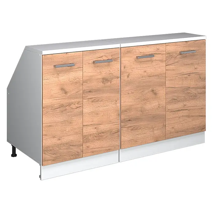 Küchenschrank für Dachschrägen R-Line 140 cm Goldkraft Eiche Art.-Nr. 60488 - 