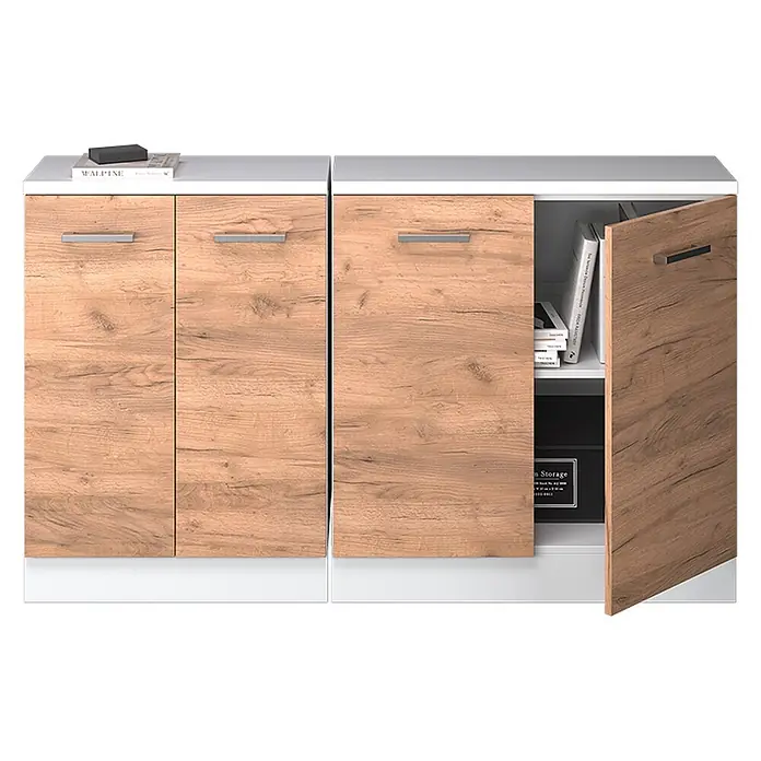 Küchenschrank für Dachschrägen R-Line 140 cm Goldkraft Eiche Art.-Nr. 60488 - 