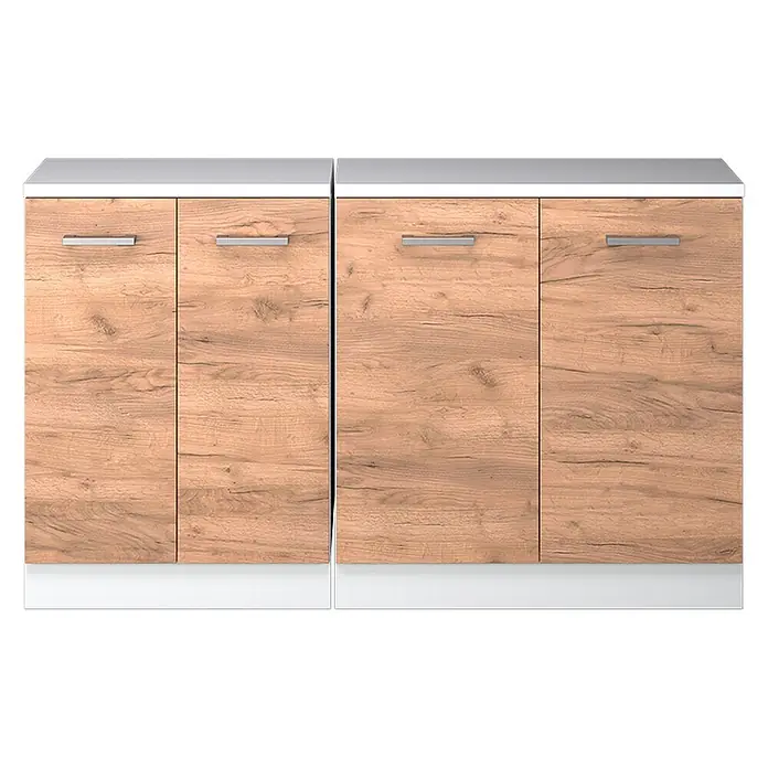 Küchenschrank für Dachschrägen R-Line 140 cm Goldkraft Eiche Art.-Nr. 60488 - 