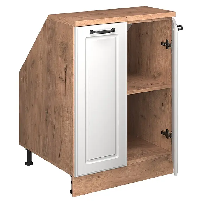 Küchenschrank für Dachschrägen R-Line 60 cm Weiß Landhaus Art.-Nr. 59999 - 
