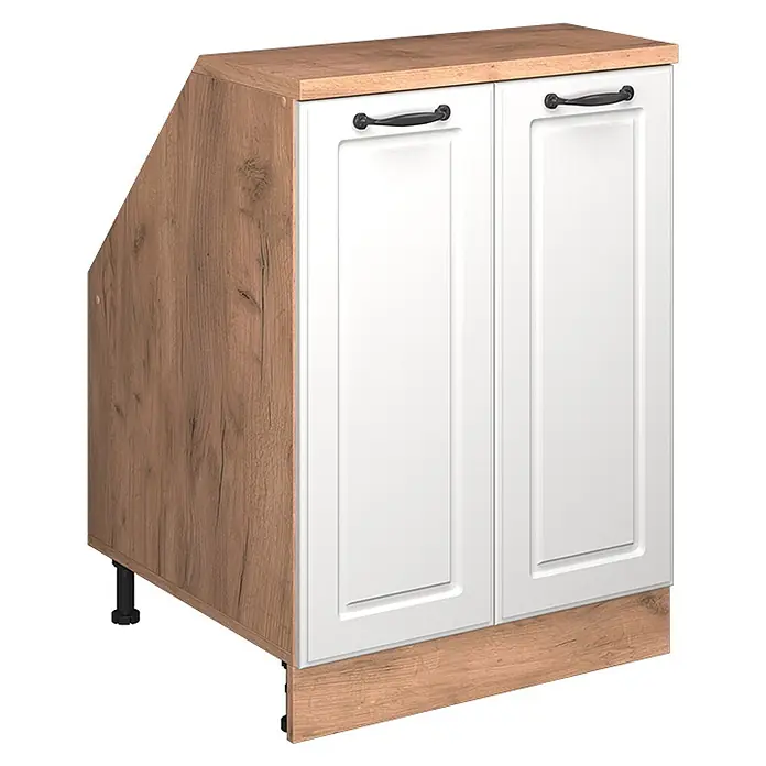 Küchenschrank für Dachschrägen R-Line 60 cm Weiß Landhaus Art.-Nr. 59999 - 