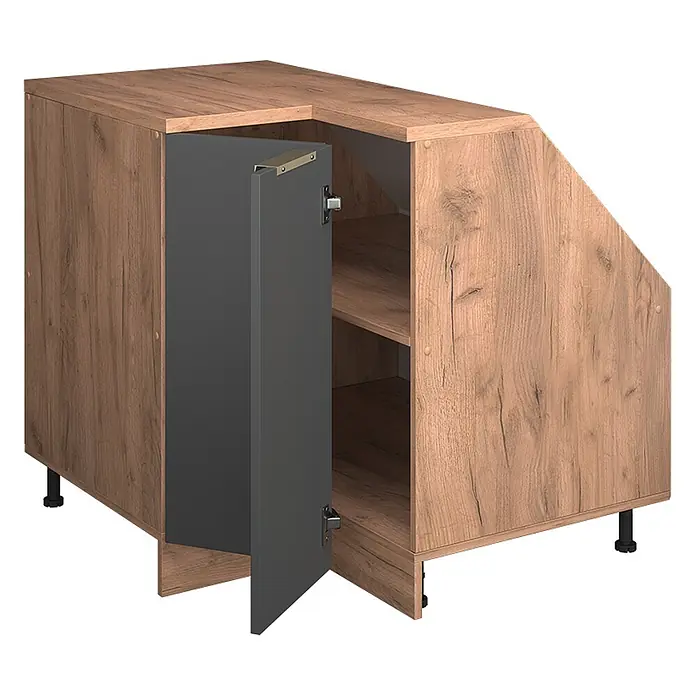 Küchenschrank für Dachschrägen R-Line 75.6 cm Anthrazit-Gold Art.-Nr. 60679 - 