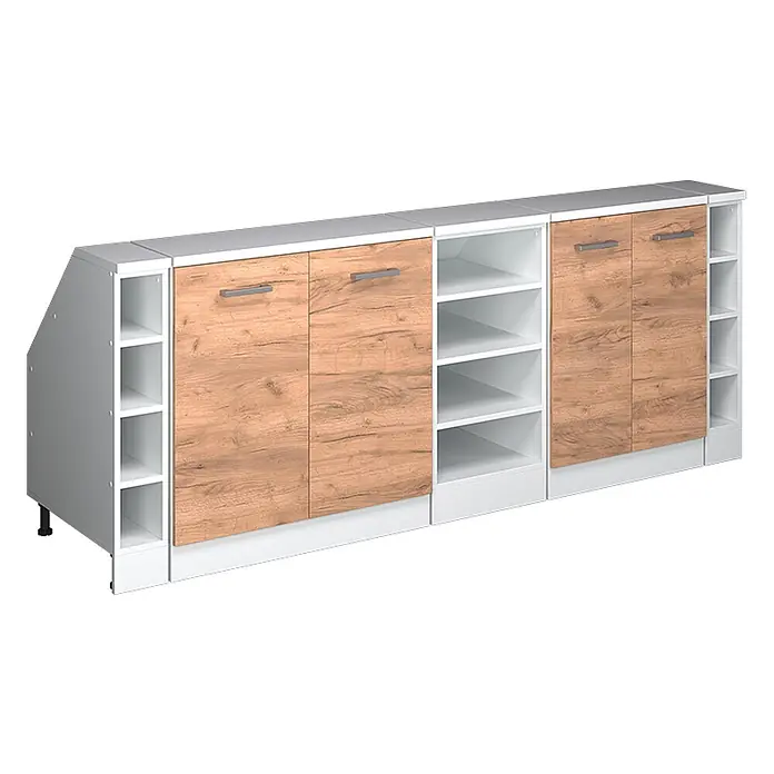 Küchenschrank für Dachschrägen R-Line 210 cm Goldkraft Eiche Art.-Nr. 60381 - 