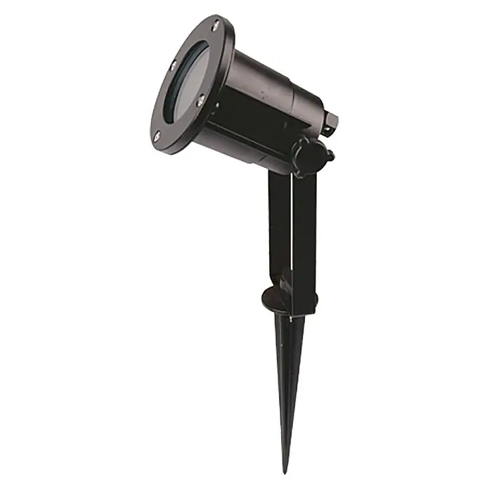 Starlux Splash Foco de jardín LED - 3 W, Negro, IP44, LED - Foco de jardín negro con punta de tierra. La lámpara es ajustable y es ideal para iluminar plantas al aire libre.