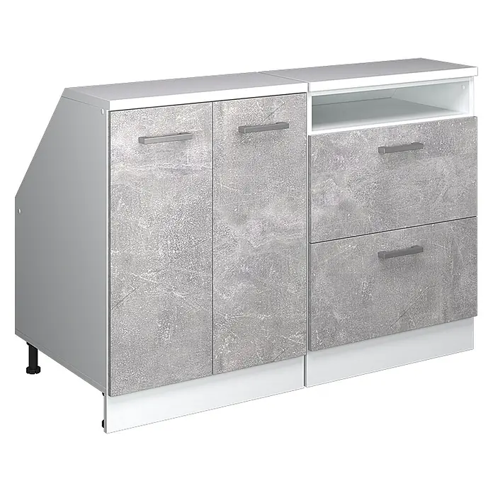 Küchenschrank für Dachschrägen R-Line 120 cm Beton Art.-Nr. 60332 - 