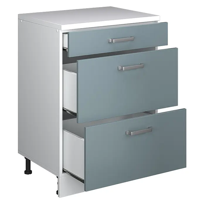Küchenschrank für Dachschrägen R-Line 60 cm Blau-Grau Art.-Nr. 61733 - 